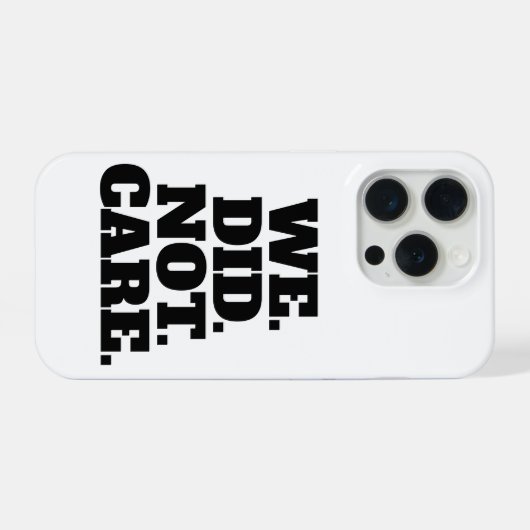 Modern Text Statement | Typography White Text iPhoneケース (裏面横)