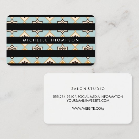 Modern Textile with Stripes 名刺 (正面/裏面)