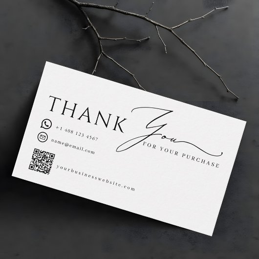 Modern Thank You Business Promotional Contact 名刺
