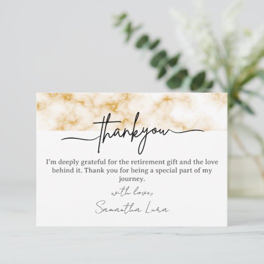 Modern Thank You Card For Retirement Gifts (スタンド正面)