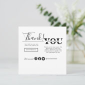 Modern Thank You For Shopping Small Branding サンキューカード (スタンド正面)