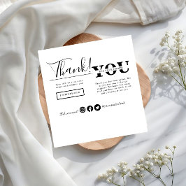 Modern Thank You For Shopping Small Branding サンキューカード