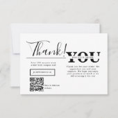 Modern Thank You For Shopping Small Branding サンキューカード (正面)