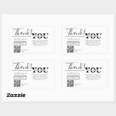 Modern Thank You For Shopping Small Branding 長方形シール (シート)