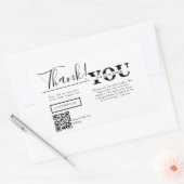 Modern Thank You For Shopping Small Branding 長方形シール (封筒)