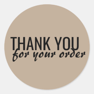 Modern Thank You for Your Order Busines ラウンドシール