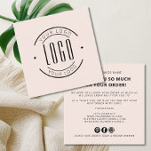 Modern thank you for your order simple logo スクエア名刺