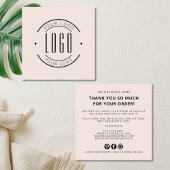 Modern thank you for your order simple logo スクエア名刺