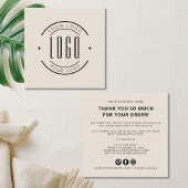 Modern thank you for your order simple logo スクエア名刺