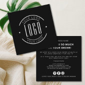 Modern thank you for your order simple logo スクエア名刺