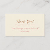 Modern Thank You For Your Order Small Business 名刺 (裏面)