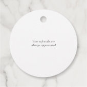 Modern Thank You Script Gold Heart Small Business フェイバータグ (裏面)