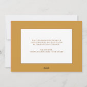 Modern Thankful Minimal Chic Happy Thanksgiving シーズンカード (裏面)