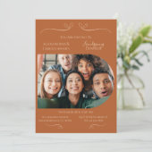 Modern Thanksgiving Friendsgiving Photo 招待状 (スタンド正面)