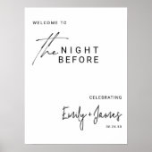Modern the night before rehearsal dinner welcome ポスター (正面)