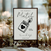 Modern The Perfect Match Minimal Wedding Favor ポスター