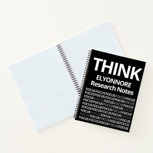 Modern Think Research Notes Black White ノートブック (内部)
