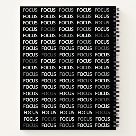 Modern Think Research Notes Black White ノートブック (裏面)