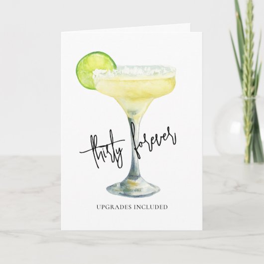 Modern Thirty Forever Funny Birthday カード (正面)