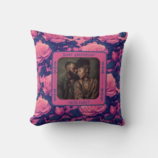 Modern Thoughtful Photo Throw Pillow For Spouse クッション (正面)