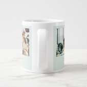 Modern Three-Photo Holiday Family Collage ジャンボコーヒーマグカップ (裏面)