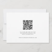 Modern Three Photo Wedding website QR Code セーブザデート (裏面)