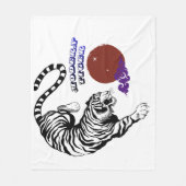 Modern Tiger Graphic Art フリースブランケット (正面)