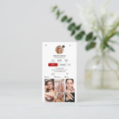 Modern TikTok Influencer QR Code & Socials 名刺 (スタンド正面)