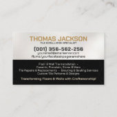 Modern Tiling Services Black Marble Tile Collage 名刺 (裏面)