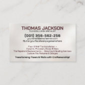 Modern Tiling Services Black Marble Tile Collage 名刺 (裏面)