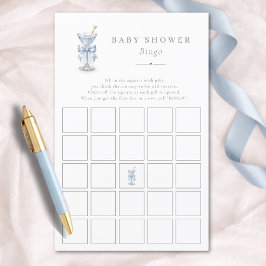 Modern Tini One Boy Baby Shower Bingo Game