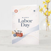 Modern Toolbox Happy Labor Day カード (黄色い花)