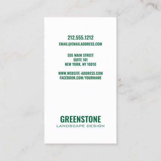 Modern Topography Landscape Design 名刺 (裏面)