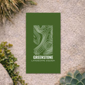 Modern Topography Landscape Design Green 名刺