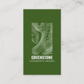Modern Topography Landscape Design Green 名刺 (正面)