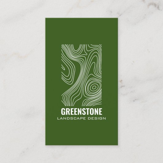 Modern Topography Landscape Design Green 名刺 (正面)