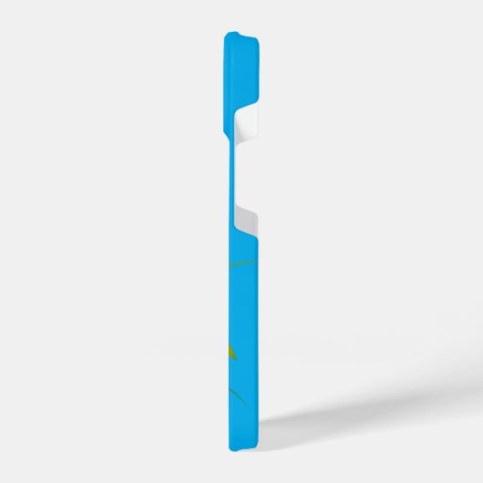 Modern Toucan Art with Plants Turquoise Phone Case iPhoneケース (左側面)