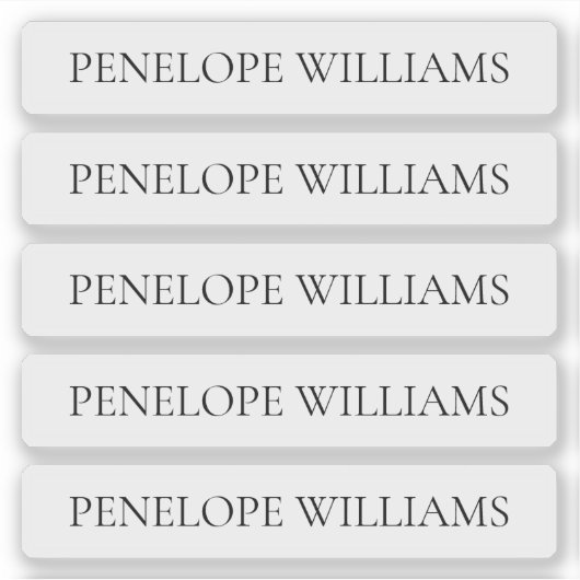 Modern Transparent Business Label – Custom Text シール (正面)