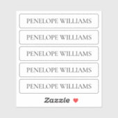 Modern Transparent Business Label – Custom Text シール (シート)