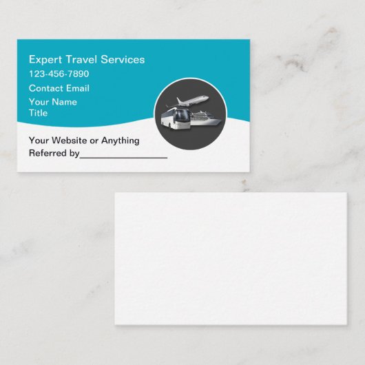 Modern Travel Agent And Advisor 名刺 (正面/裏面)