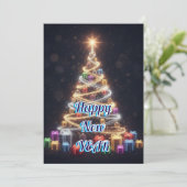 Modern Tree New Year Holiday Card シーズンカード (スタンド正面)