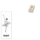 Modern Trendy Ballerina Ballet Dance Personalized  ラバースタンプ (押印)