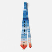 Modern Trendy Birthday Holiday Gift Climate Stripe ネクタイ (正面)