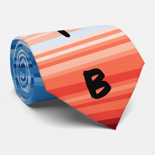 Modern Trendy Birthday Holiday Gift Climate Stripe ネクタイ (ロール)