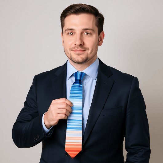 Modern Trendy Birthday Holiday Gift Climate Stripe ネクタイ