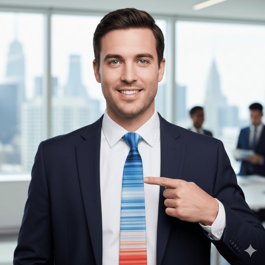 Modern Trendy Birthday Holiday Gift Climate Stripe ネクタイ