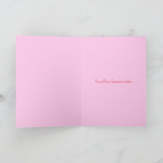 Modern Trendy Bright Pink Happy Mother's Day  カード (内部)