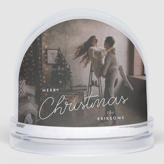 Modern Trendy Christmas | Dark Dusky Couple Photo (正面)