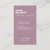 Modern Trendy Coach Personal Trainer Fitness Photo 名刺 (裏面)