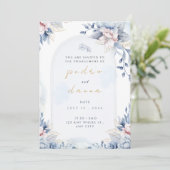 Modern Trendy Designer Dusty Rose Blush Wedding  招待状 (スタンド正面)